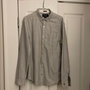 Original Penguin Gray and White Casual Button Down Shirt